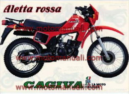 CAGIVA ALETTA ROSSA 125 + PRODUZIONE 1986 Depliant Originale Genuine Motorcycle Factory Brochure Prospekt - Motos