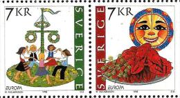 Sweden - 1998 - Europa CEPT - National Festivals And Holidays - Mint Booklet Stamp Set (type B) - Nuevos