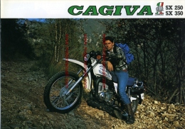 CAGIVA SX 250 - 350 1982 Depliant Originale Genuine Motorcycle Factory Brochure Prospekt - Motorräder
