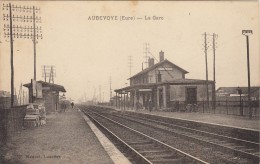 27 AUBEVOYE / LA GARE    /////  REF OCT.14 /  N°4723 - Aubevoye