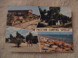 Paestum - Camping Apollo - 4 Vedute Animate 1972 - Salerno