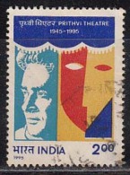 India Used 1995,  Prithvi Theatre, Prithviraj Kapoor, Stage, Art, - Used Stamps