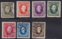 2257. Slovakia, 1939, Andrej Hlinka, Used (7 Values) - Used Stamps
