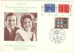 OLANDA - PAESI BASSI - NEDERLAND - PAYS BAS - 1966 - Huwelijk Prinses Beatrix En De Heer Claus Von Amsberg - 3139 Hit... - Brieven En Documenten