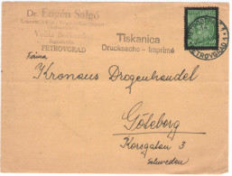 JUGOSLAVIA - Yugoslavia - YOUGOSLAVIE - 1936 - Drucksache - Imprimè - Viaggiata Da Petrovgrad A Goteborg, Sweden - Cartas & Documentos