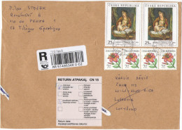 Repubblica Ceca - Czech Reublic - Ceska Republika - 2014 - Big Fragment - Registered - 2 X Cermak + 4 Lilie - Viaggia... - Storia Postale