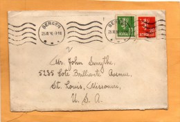 Norway 1936 Cover Mailed To USA - Storia Postale