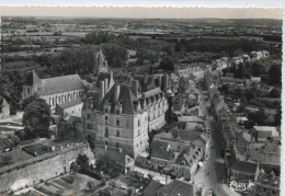 CPSM 49 DURTAL VUE AERIENNE LE CHATEAU ET L EGLISE  Grand Format 15 X 10,5 - Durtal