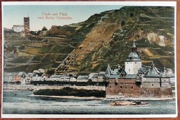 CP N° 79690 - Caub Mit Pfalz Und Ruine Gutenfels - Colorisée - Kaub