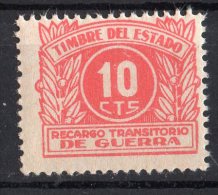 Valencia  - Recargo Transitorio Guerra 10 Cts - Edifil 95 (R)   Spain Civil War & 49 - Viñetas De La Guerra Civil