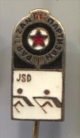 Rowing, Kayak, Canoe - JSD PARTIZAN, Belgrade, Serbia, Enamel, Vintage Pin, Badge - Remo