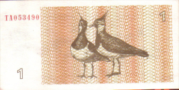 BILLETE DE 1 TALONA DE LITUANIA DE 1992 - Lithuania