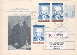 4968- OCTAV ONICESCU, MATHEMATICIAN, REGISTERED COVER STATIONERY, 2009, ROMANIA - Informática