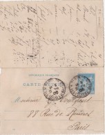 CARTE LETTRE - ENTIER POSTAL  Les écluses St Martin 1900 - Cartoline-lettere