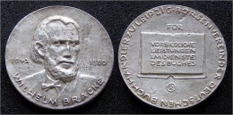 WILHELM - BRACKE - MEDAILLE - 67,7 Gramm Silber 800 - Gedenkmünzen