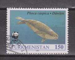 Turkmenistan Used ; Phoca Caspica, Kaspische Rob, Caspian Seal, WWF, WNF - Oblitérés