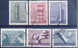 YU 1974-1540-5 DEFINITIVE MONUMENTS, YUGOSLAVIA, 1 X 6v, Used - Gebruikt