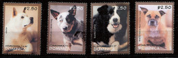 (cl 23 - P33) Dominique ** N° 3376 à 3379 -(ref. Michel Au Dos) Chiens  - - Dominique (1978-...)