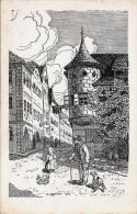 STEYR (OÖ) - Steyr, Das österr.Rothenburg, Die Berggasse, Känstlerkarte Von A.LEBEDA 1911 - Steyr