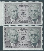 Variété : N° 2501 De Gaulle Adenauer Visages Pâles + Normal ** - Nuevos