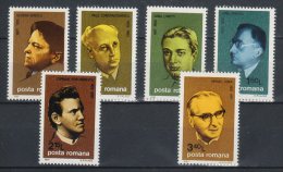 Romania 1981. Composers Set MNH (**) Michel: 3819-3824 / 2.50 EUR - Unused Stamps