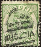 Pays : 497 (Victoria : Colonie Britannique)      Yvert Et Tellier N° :   72 (o)  D 11½ / Sg AU-VI 177b - Oblitérés