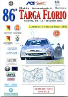 X 86 TARGA FLORIO 2002 RALLY INTERNAZIONALE DI SICILIA NUMERO UNICO SPECIALE 12 PAGINE   AUTOMOBILIA - Motoren