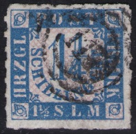 113 Altona Auf 1 1/4 Shillinge Blau - Schleswig Holstein Nr. 7 - Pracht - Tiefst Geprüft BPP - Schleswig-Holstein