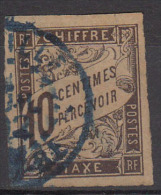 #69# COLONIES GENERALES TAXE N° 19 Oblitéré En Bleu Helville (Nossi-Bé) - Taxe