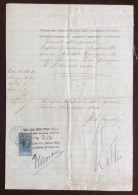 1904 CONSOLATO GENERALE D´ITALIA ROSARIO : DOCUMENTO. BOLLO E FIRMA DEL CONSOLE + MARCA DA BOLLO AFFARI ESTERI - Revenue Stamps