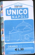 Biglietto Emesso Dal Consorzio Unico Campania 2013 Con Nuova Tariffa Da 1,30 - Europa