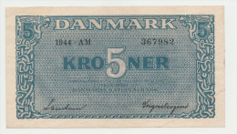 Denmark 5 Kroner 1944 VF++ Pick 35a  35 A - Denmark