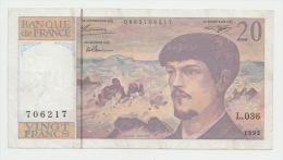 FRANCE 20 FRANCS 1992 VF P 151f - 20 F 1980-1997 ''Debussy''