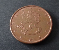 2000 Finland  5 Euro  Cent  EIRO CIRCULEET COIN - Finlandia