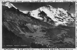 B82866  Monch U Jungfrau Wengen Switzerland   Front/back Scan - Wengen