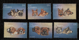 (cl 23 - 39) Gambie ** N°  2531 à 2536 (ref. Michel Au Dos)- Chiens - - Gambia (1965-...)