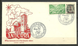 ANDORRA- 25 ANNIVERSAIRE DE LA POSTE FRANCAISE ANDORRA 1931-1956 SELLOS Nº 1-130 ( C.CARTAS. C.10.14) - Cartas & Documentos