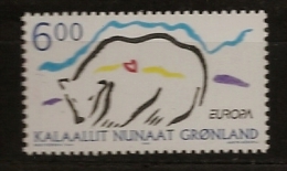 Groenland Danemark 1999 N° 315 ** Europa, Réserve, Parc Naturel, Ours Blanc, Ours Polaire, Animal, Cœur, Amour, Love - Unused Stamps