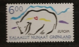 Groenland Danemark 1999 N° 315 ** Europa, Réserve, Parc Naturel, Ours Blanc, Ours Polaire, Animal, Cœur, Amour, Love - Ungebraucht