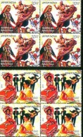 India  2010 Mexico Joint Issue Dance Music Costume Block-of-4 Sets MNH Musical Instruments - Neufs