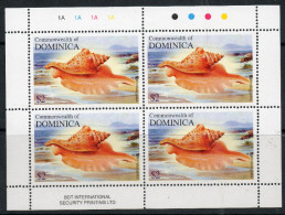 Dominica 2004 -  $2 Sea Shells In Sheetlet Of 4 Plate 1A As SG3384 MNH Cat £9 SG2015 - See Full Description Below - Dominique (1978-...)