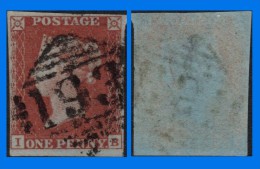 GB 1841-0144, 1d Red-Brown SG8 Imperf Star I-B Letters, Good Used - Oblitérés