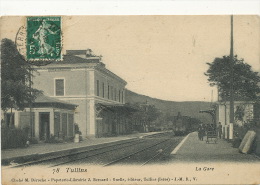 Tullins 78 La Gare Train Cliché Deroche Bernard Guelle Edit Vers Tanciat Treffort Ain - Tullins