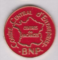 Banque BNP , Comité Central D´Entreprise , Centre De Vacances  , Carte De France , Rouge - Banques