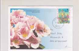Langelebarn 2002 - Umschlag Mit Blumen - Fleurs Flower - Brief Lettre Letter - - Franking Machines (EMA)