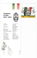 San Marino - Juventus Campione D\'Italia 2014 Con Bandella Illustrativa MNH - Neufs