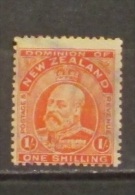 Nuova Zelanda 1909 King Edward One Shilling - Gebruikt