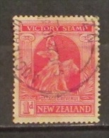 Nuova Zelanda 1920 1d Victory Stamp - Gebraucht
