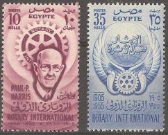 EGYPT - 1955 Rotary. Scott 378-9. MNH ** - Unused Stamps