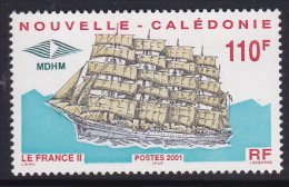 New Caledonia 2001 Sailing Ship France II  MNH - Gebraucht